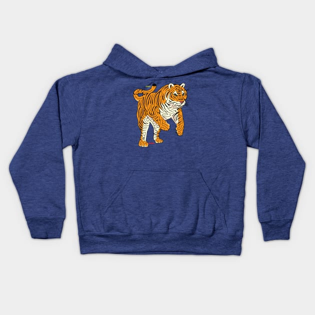 A-Maze-ing Tiger Kids Hoodie by ThirteenthFloor